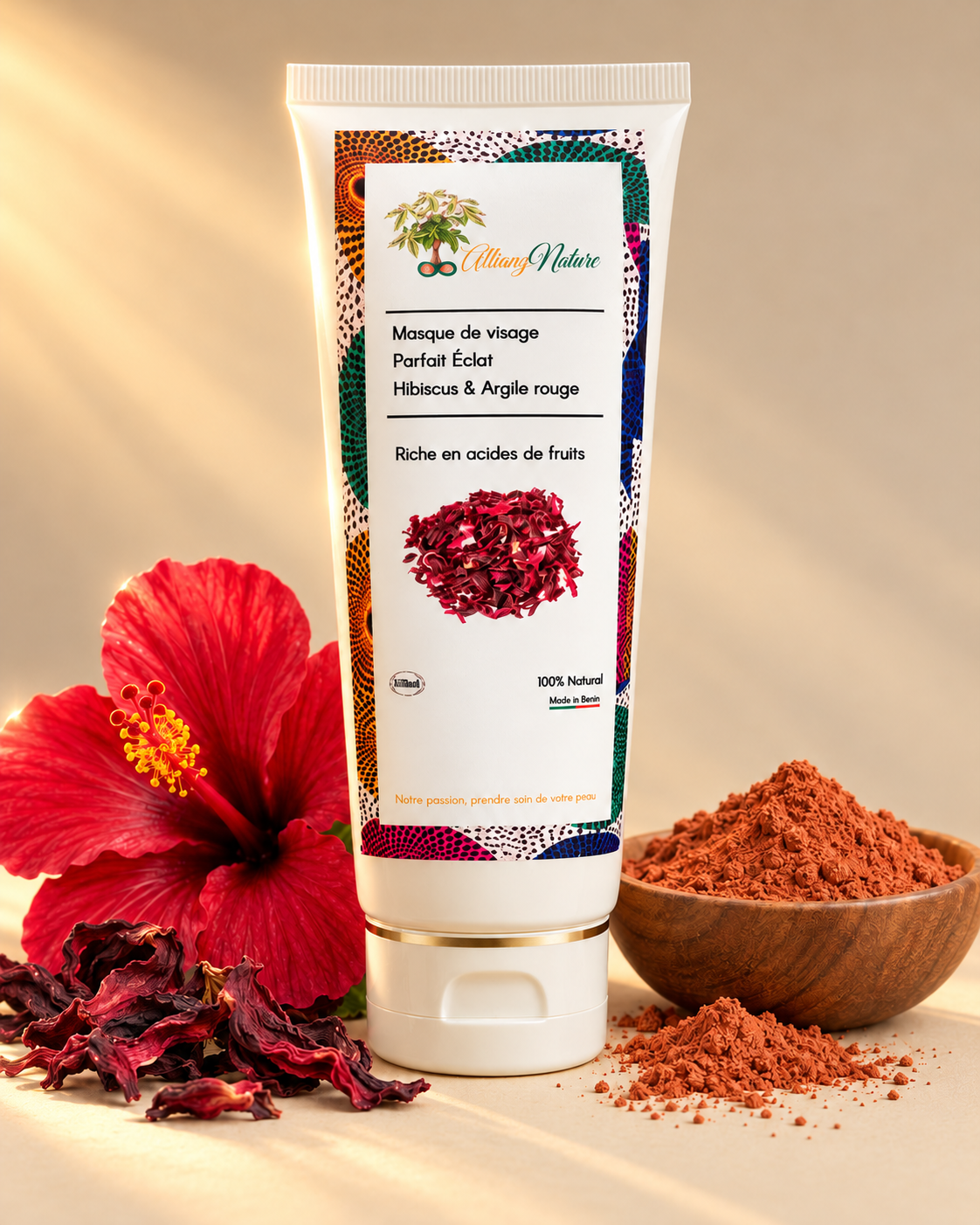 Masque visage Hibiscus - Argile Rouge PARFAIT-ÉCLAT